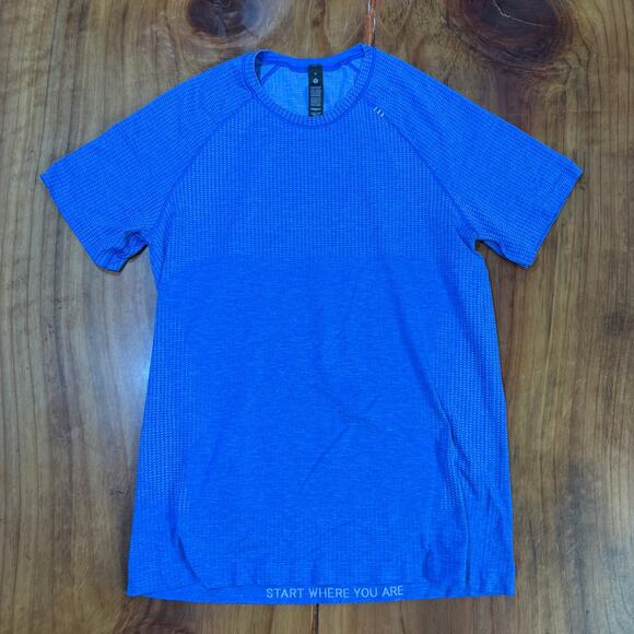 LULULEMON Mens Shirt M Crew neck Running Lightweight Tech Metal Vent T-shirt YY1 - Picture 1 of 4